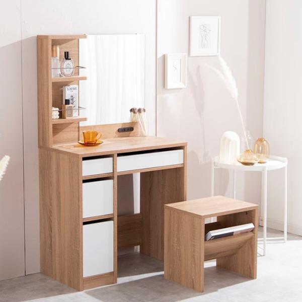 価格交渉OK！木製ドレッサー（ナチュラル色）　多収納！多機能！ 価格交渉OK！木製ドレッサー（ナチュラル色） 多収納！多機能