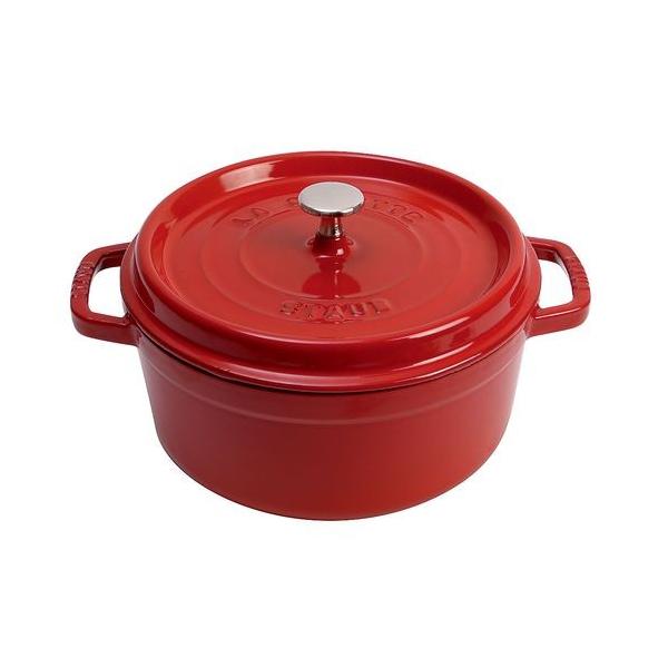 Staub チェリーレッド ココットラウンド10cm 3個セット スタンド付き ストウブ ピコ ココット ラウンド 10cm [チェリー/レッド] (鍋) 価格