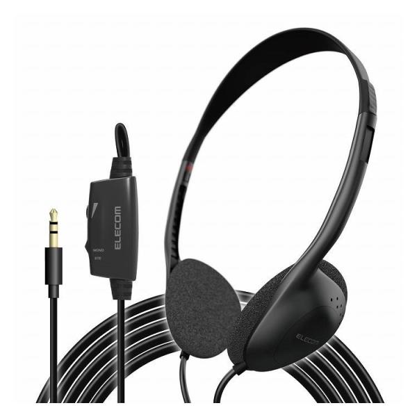 �G���R�� �e���r�p�w�b�h�z�� �X�e���I �I�[�o�[�w�b�h 3.5mm�~�j�v���O ���ʃR���g���[���[ �y�� 5m �u���b�N EHP-TV11O5BK ����s��