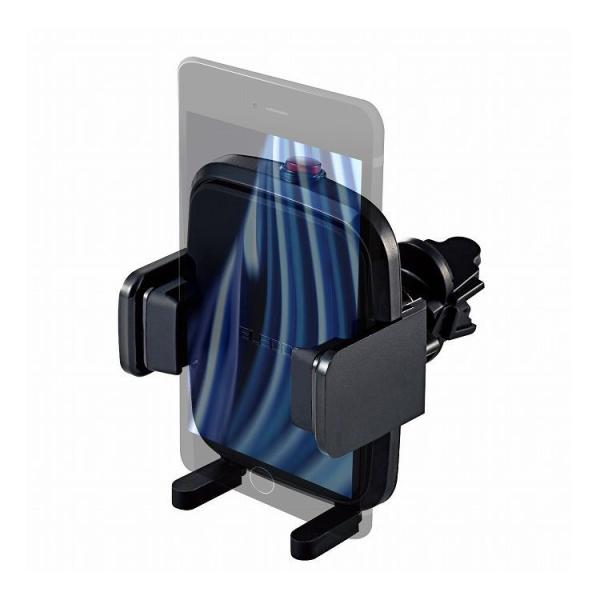 �X�}�z�z���_�[ �ԗp �X�}�z�X�^���h ��45mm~90mm �X�}�[�g�t�H���p �G�A�R�����[�o�[��t�^�C�v �u���b�N P-CARS12BK �G���R�� ����s��