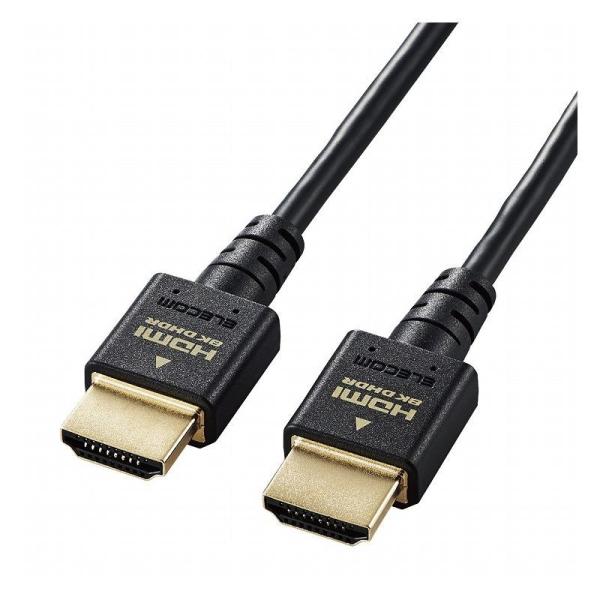 �G���R�� ELECOM HDMI �P�[�u�� HDMI2.1 �E���g���n�C�X�s�[�h �X���� 8K4K�Ή� 1m �u���b�N DH-HD21ES10BK ����s��