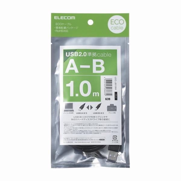 �G���R�� �G�RUSB2.0�P�[�u��/A-B�^�C�v/�G�R/1m/�u���b�N U2C-JB10BK ����s�� ���[���ցi�l�R�|�X�j