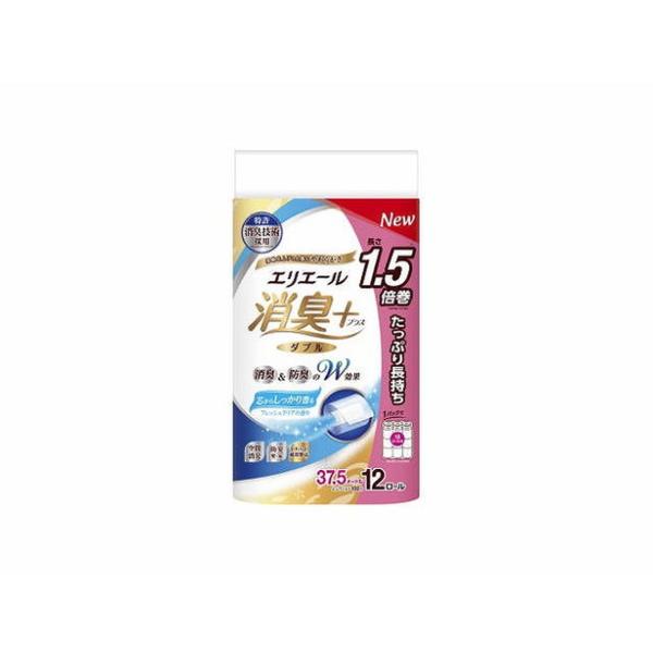 他サイト： 単品1個セット エリエール消臭+トイレットティシュー芯からしっかり香るフレッシュクリアの香りたっぷり長持ち12R ダブル 大王製紙 代引不可の商品画像