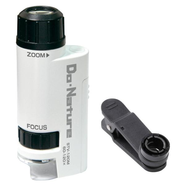 [Release date: November 4, 2025]スマートフォンなしでもハンディ顕微鏡として使用できます。倍率も60〜120倍のズーム式。LEDライトが内蔵していますので対象物を明るく見やすくします。単4乾電池1本使用（別売）...
