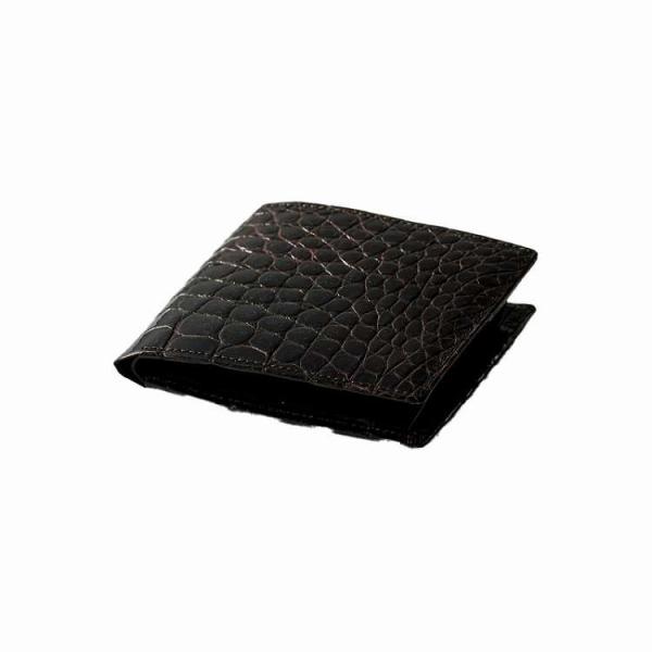ファゴット クロコダイル 二つ折り財布 MJ-09W BROWN ブラウン(代引不可)【送料無料】 クロコダイル 二つ折り財布 ファゴット ブランド財布 MJ-09W BROWN 代