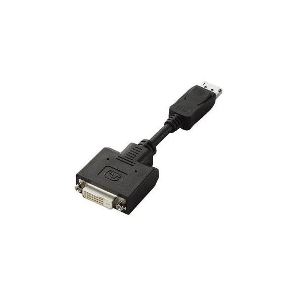 ELECOM DisplayPort-DVI�ϊ��A�_�v�^/�f�B�X�v���C�|�[�g�I�X-DVI D24pin���X ( AD-DPDBK )(�P�[�u��/�R�l�N�^)