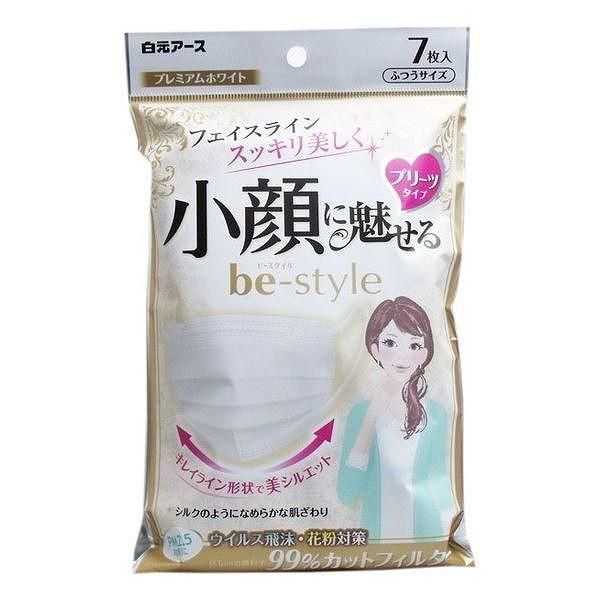 白元アース ビースタイル プリーツタイプ ふつうサイズ 7枚入 マスク 価格比較 価格 Com