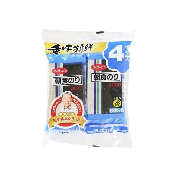 10個セット 白子のり 味朝食香 8切5枚 4袋 x10 まとめ売り セット販売 お徳用 おまとめ品 代引不可