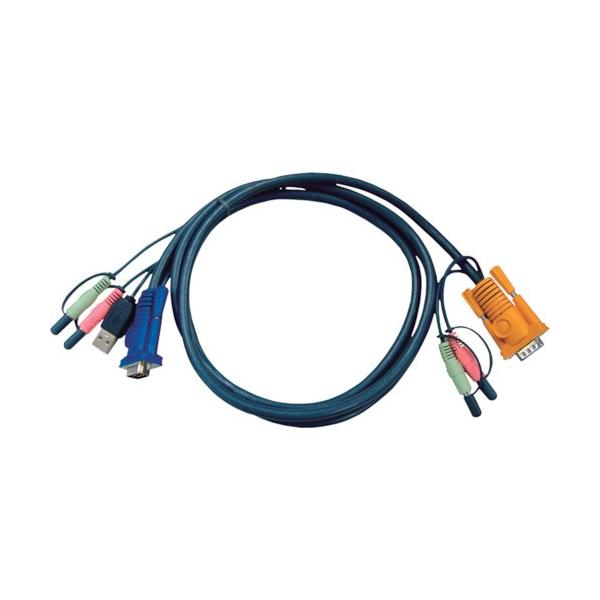 ATEN USB KVM�P�[�u�� �I�[�f�B�I�Ή� SPHD KVM�p 5m 2L5305U