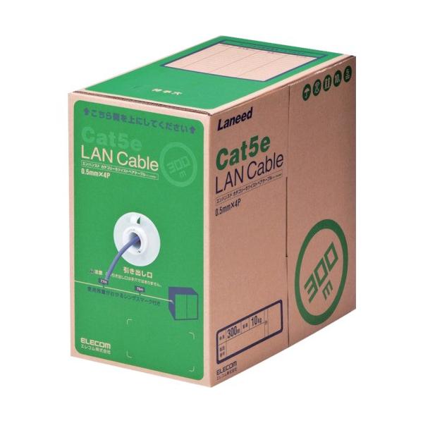 �G���R�� EU RoHS�w�ߏ���LAN�P�[�u�� CAT5E 300m �p�[�v�� LDCT2PU300RS