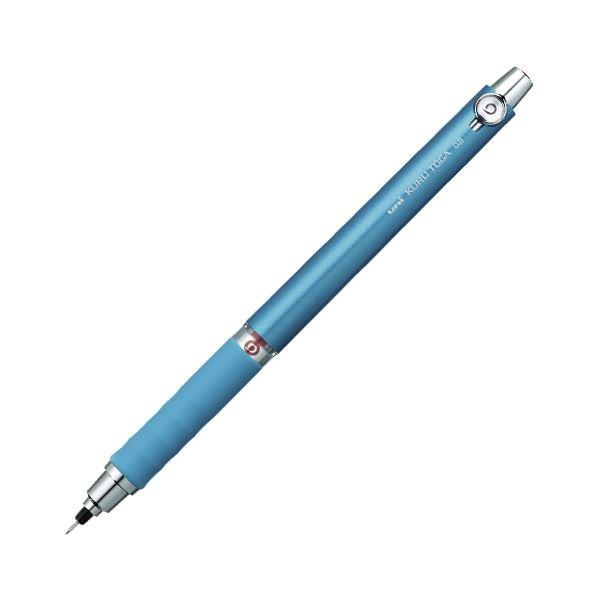 （業務用セット） 三菱鉛筆 クルトガ ラバーグリップ付（0.5mm芯） M5-656 1P.33 ブルー 1本入 〔×5セット〕