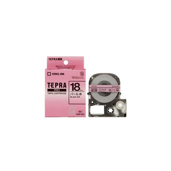 �i�܂Ƃ߁j �L���O�W�� �e�v�� PRO �e�[�v�J�[�g���b�W �J���[���x���i�p�[���j 18mm �ԁ^������ SMP18R 1�� �k×4�Z�b�g�l ����s��