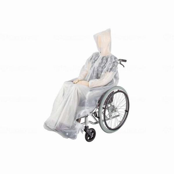 宇都宮製作 生き活き車いす用レインコート使いきりタイプ 5枚/クリア/- 代引不可