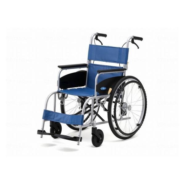 期間限定60％OFF! 車椅子 自走式 KALU8αW NA-L8αW エアリータイヤ Aパッケージ 座幅40cm ライトブルー 日進医療器 
