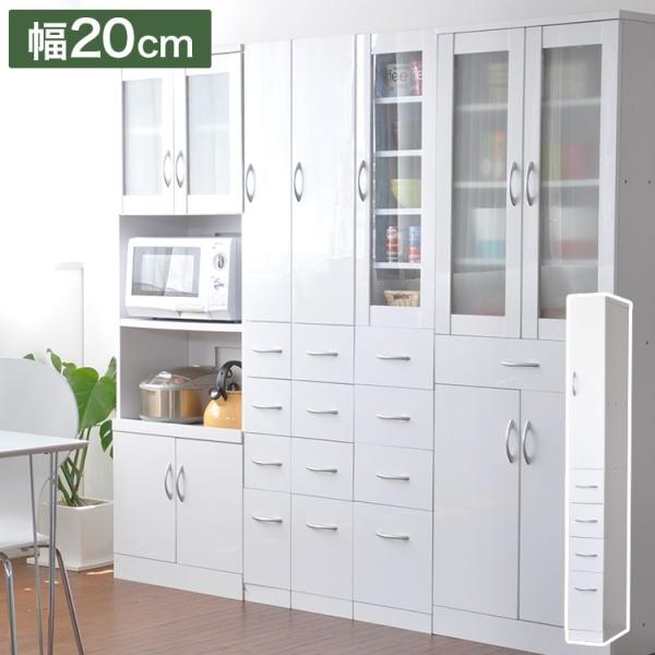 キッチン収納 隙間収納 食器棚 鏡面スリム 幅20cm 代引不可 :ym-00-hn-0407-03:リコメン堂生活館 - 通販 - Yahoo!ショッピング キッチン収納 隙間収納 食器棚 鏡面スリム 幅20cm 代引不可 :ym-00-hn-0407-03:リコメン堂生活館 - 通販 - Yahoo!ショッピング