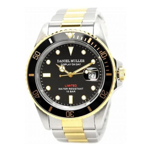 �_�j�G���E�~���[���[ DANIEL MULLER �r���v DM-2018TGB �u���b�N×�S�[���h