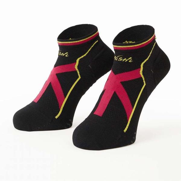 ニシ・スポーツ NISHI XIホールドショートソックス 25 BK/ピンク ランニング 陸上競技 ウェア 服 アパレル