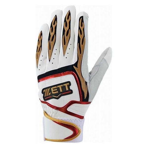 ZETT �[�b�g �o�b�e�B���O�O���u �v���X�e�C�^�X ����p BG318 �J���[ �z���C�g×���b�h �T�C�Y L 26-27 cm