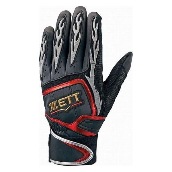 ZETT �[�b�g �o�b�e�B���O�O���u �v���X�e�C�^�X ����p BG318 �J���[ �u���b�N×���b�h �T�C�Y L 26-27 cm