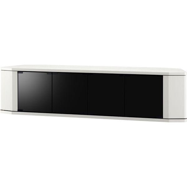 【軒先渡し】朝日木材加工 コーナーテレビ台 ラシーヌ 幅1488×奥行390×高さ377mm ホワイト RCA-1500AV-WH 1台（直送品）