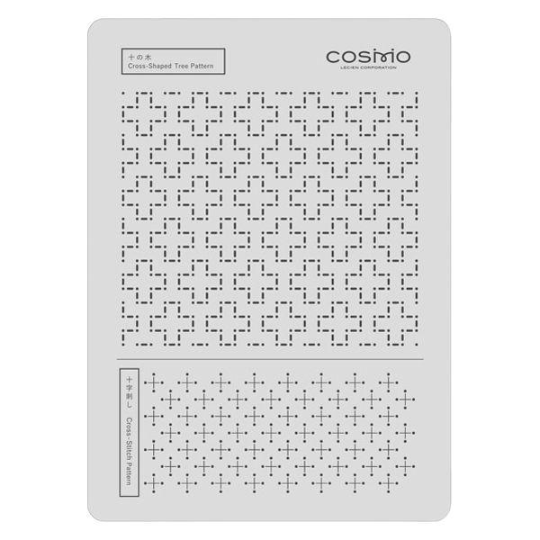 コスモ(COSMO) Sashiko Tenplate 一目刺し 刺し子テンプレート 十の木/十字刺し CS412412 1枚入（直送品）