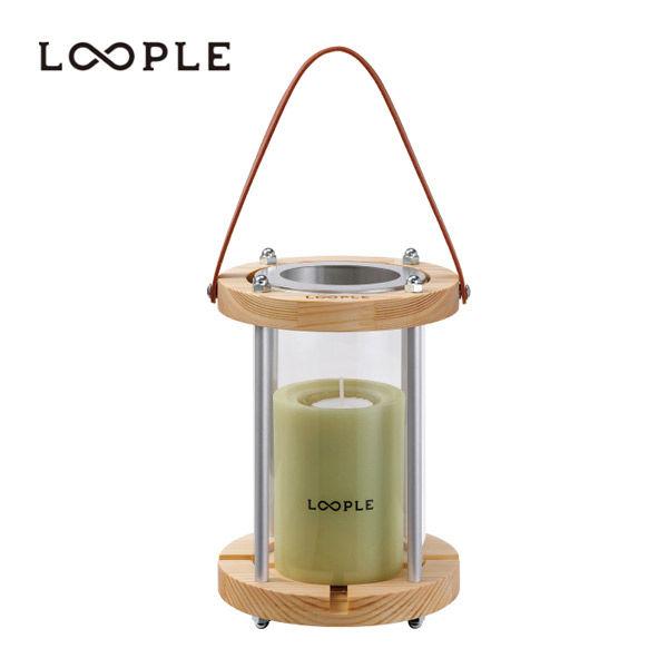 ペガサスキャンドル LOOPLE キャンドルランタン「ウッド」 Lサイズ ピスタチオ 1セット（直送品）