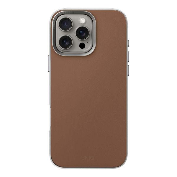 iPhone 16 Pro UNIQ デュアルトーンデザイン スリムPUレザーケース LYDEN DS キャラメル/アイボリー（直送品）