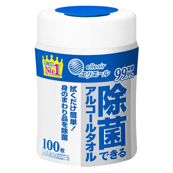 ウェットティッシュ アルコール除菌 本体 100枚入 エリエール除菌できるアルコールタオル 大王製紙