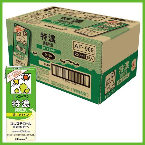 キッコーマン 特濃調製豆乳 200ml 1箱（18本入）