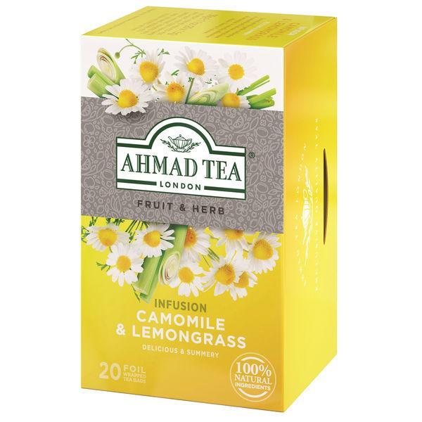 （ハーブティー）AHMAD TEA (アーマッドティー） カモミール＆レモングラス ティーバッグ 1箱（20バッグ入）（ノンカフェイン）