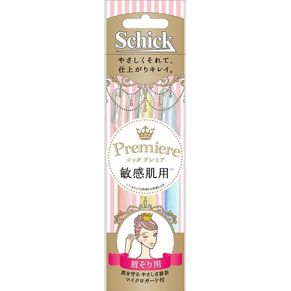 プレミア Lディスポ 3本入 敏感肌用 眉毛用 男女用　カミソリ　剃刀　シック　Schick 敏感肌