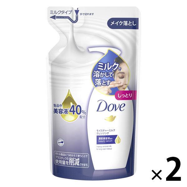 他サイト： ダヴ（Dove）モイスチャー クレンジングミルク メイク落とし 詰替え用 180ml 2個の商品画像