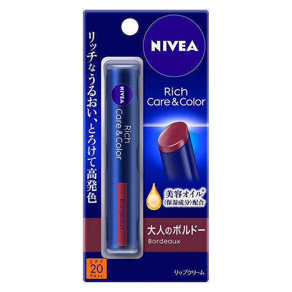 ニベア リッチケア＆カラーリップ ボルドー 2g SPF20・PA++ 花王