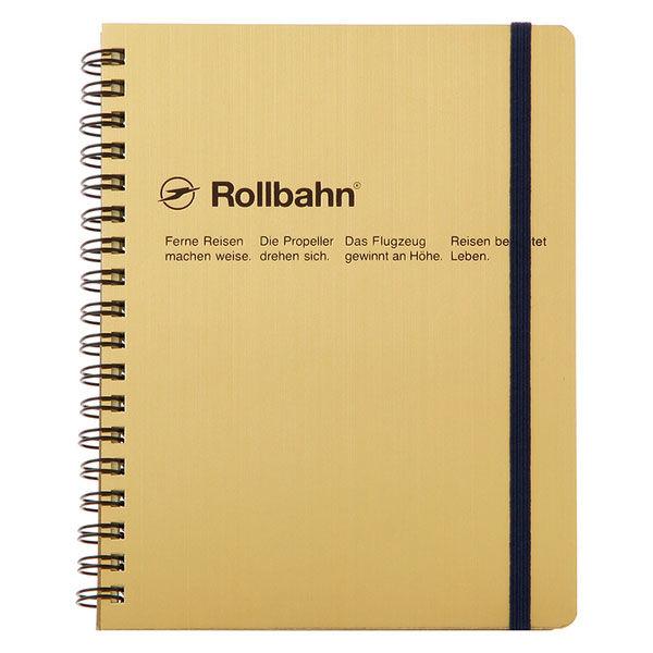 ロルバーン ポケット付メモ メタリック L B6相当 ゴールド 5mm方眼 リングノート デルフォニックス（Rollbahn）