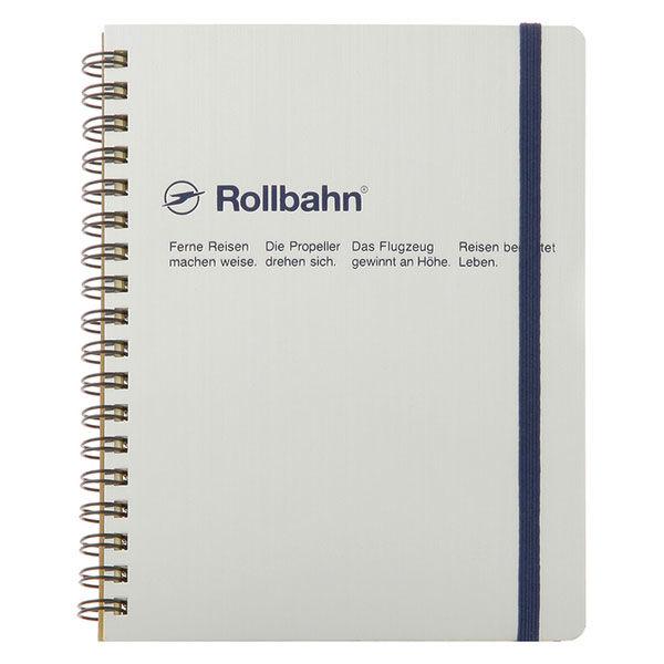 ロルバーン ポケット付メモ メタリック L B6相当 シルバー 5mm方眼 リングノート デルフォニックス（Rollbahn）