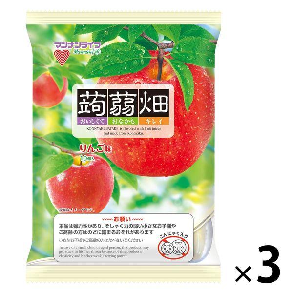 蒟蒻畑　りんご味　3袋 マンナンライフ　蒟蒻ゼリー　一口ゼリー