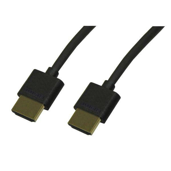 Vodaview スリム（直径4.5mm）HDMIケーブル 3m VV-HDMI030AA-S-B