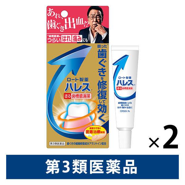 ハレス口内薬 15g 2箱セット ロート製薬 口内薬 歯槽膿漏(しそうのうろう) 口内炎【第3類医薬品】