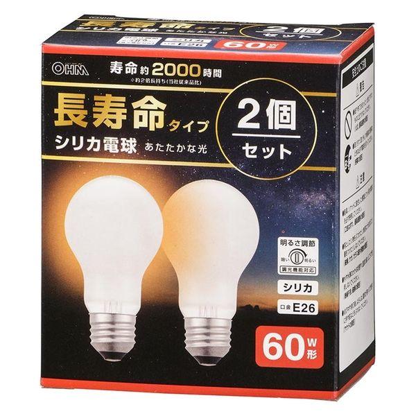 他サイト： オーム電機 長寿命シリカ電球60W2P 06-4756 1個の商品画像