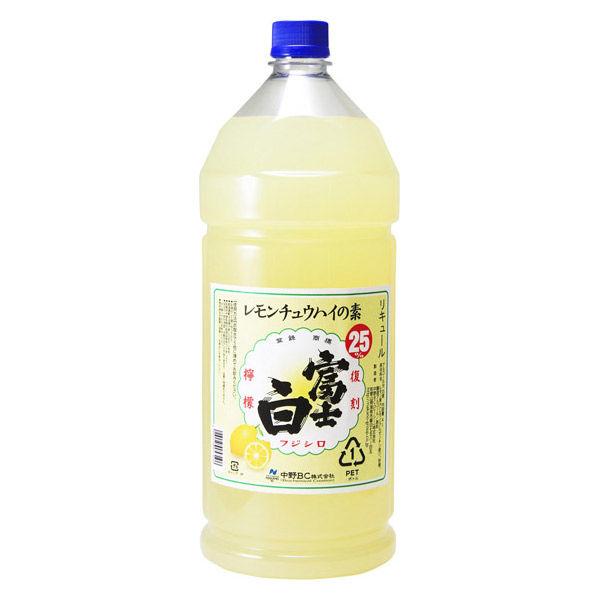 中野BC 富士白レモンチュウハイの素 25度 4L ペット 1本 リキュール 割り材 業務用 大容量