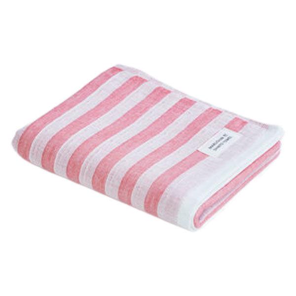 MARUSHIN by SHINTO TOWEL シマ シングル・レッド フェイス/箱 フェイスタオル