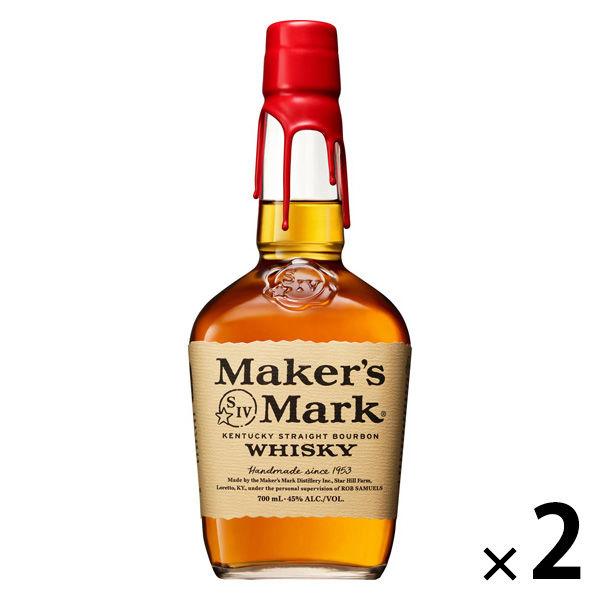 メーカーズマーク 45度 700ml 2本 正規品 バーボンウイスキー
