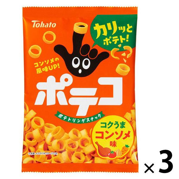 ポテトスナック 食べきりサイズ ポテコ コンソメ味 60ｇ 1セット（1個×3）