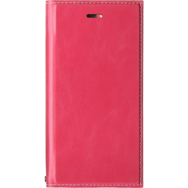 【アウトレット】MSソリューションズ iPhone X 薄型PUレザーフラップケース ピンク LP-I8LPPK 1個