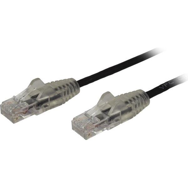 Startech.com カテゴリ6 LANケーブル 2.5m 極細タイプ ツメ折れ防止RJ45コネクタ ブラック N6PAT250CMBKS 1個