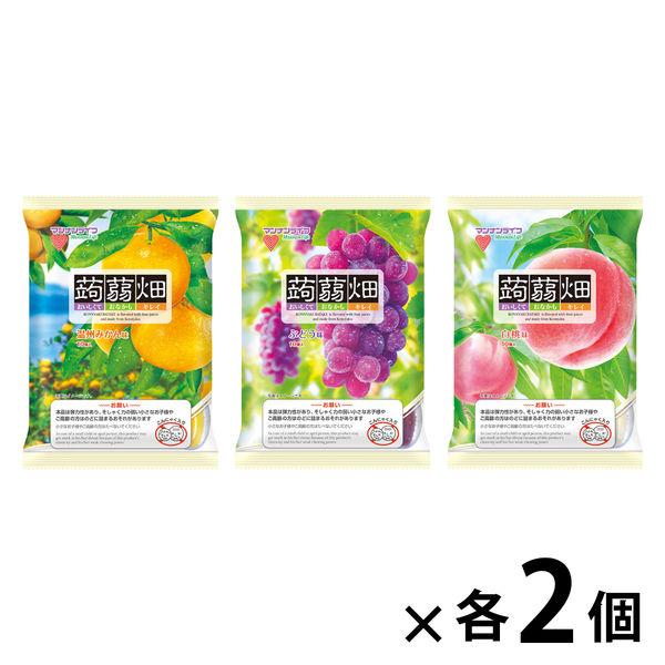 ゼリー 食べ比べ アソート マンナンライフ 蒟蒻畑 ぶどう 白桃 温州みかん 10個入 1セット（1袋×6）