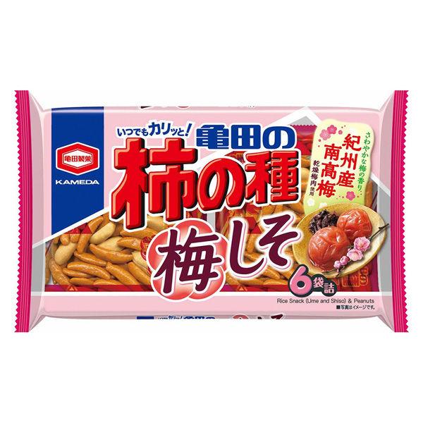 亀田製菓 亀田の柿の種 梅しそ 6袋入 1個 おつまみ