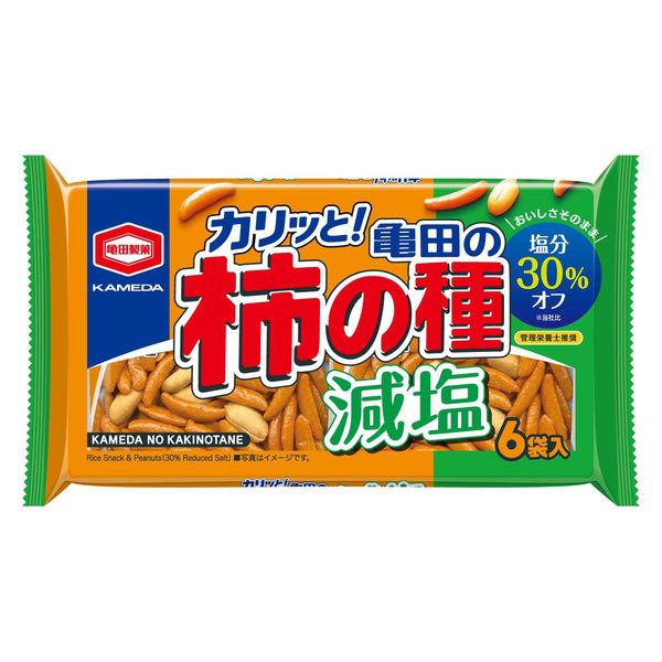 亀田の柿の種 減塩 6袋入 1個 おつまみ