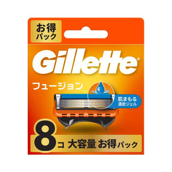ジレット（Gillette）髭剃り フュージョン 5+1 極薄5枚刃 替刃8個入 カミソリ 男性用 P＆G