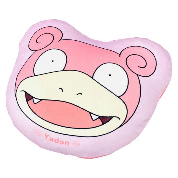 【アウトレット】MORIPiLO ポケモン クッション(ヤドン もちもちフェイスクッション)  グッズ ダイカット 背もたれ ピンク 約25x30cm かわいい